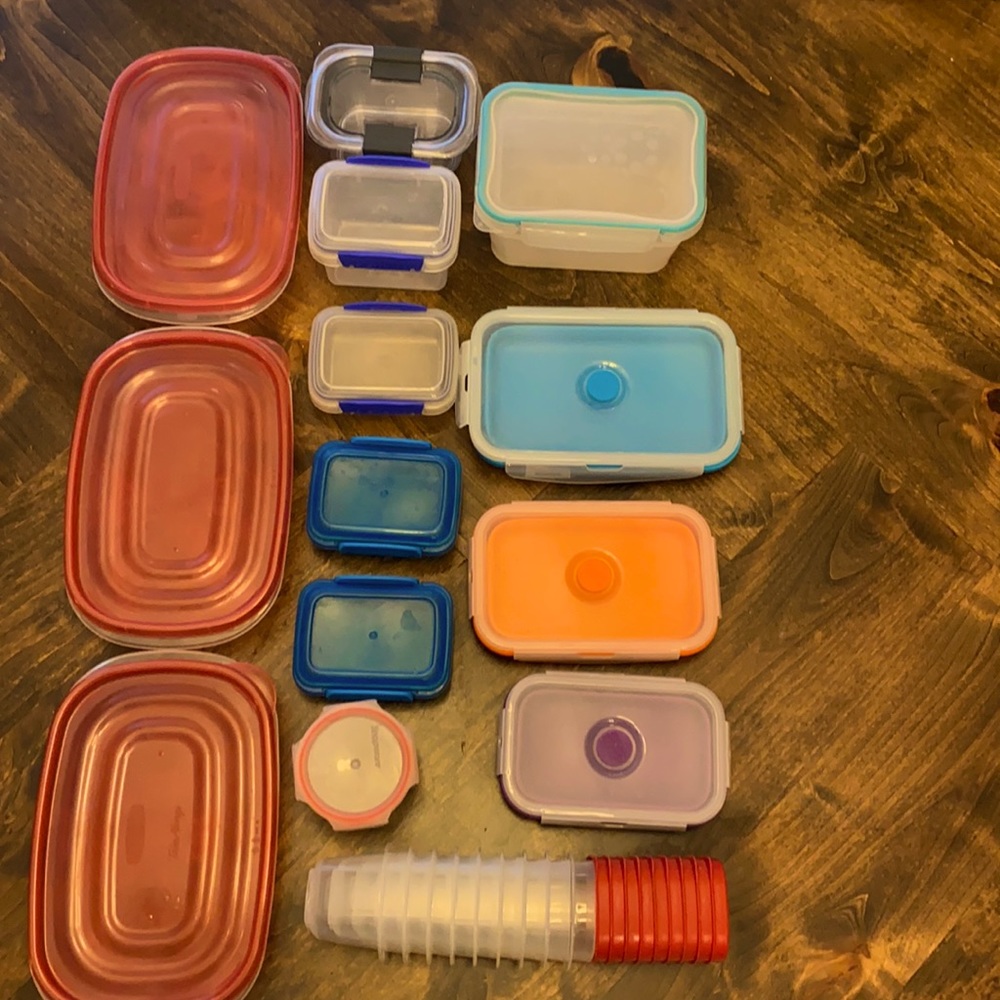 Rubermaid, Flat Stacks, Sistema, & Snap ware